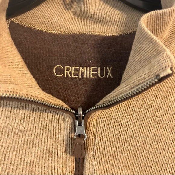 Men’s size 2XL Cremieux Tan Zip Up Sweater with Mock Neck. Reversible.‎ - Picture 3 of 7
